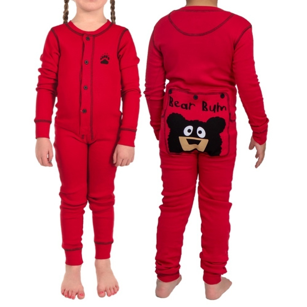 Bear Bum Kid Onesie Flapjack | 4T | Red/Black Plaid
